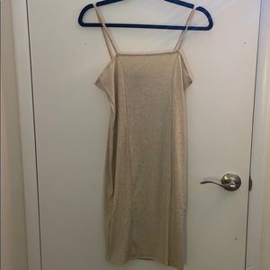 Forever 21 yellow gold sparkle large dress